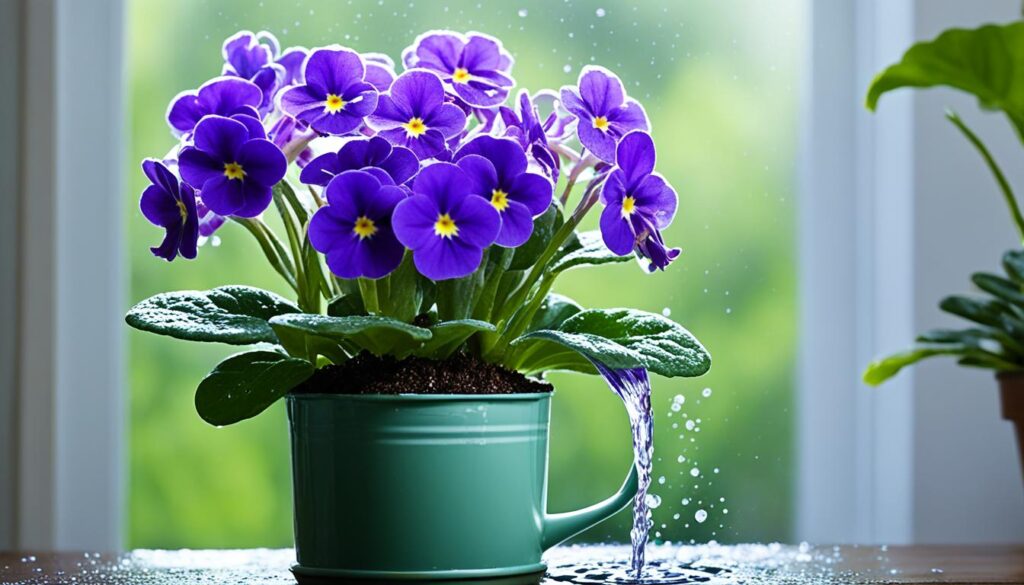 African violet watering