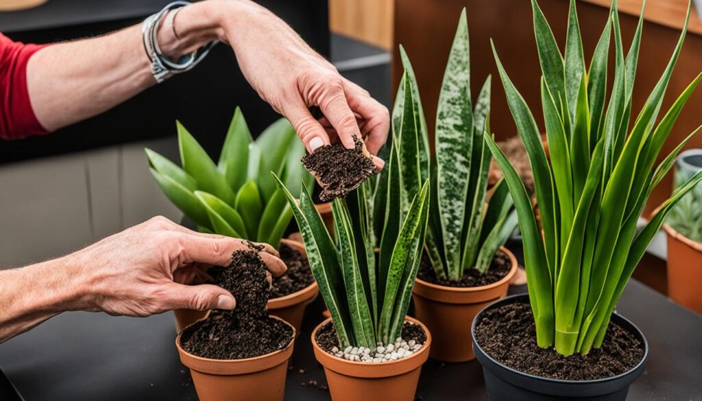 Caring for propagated snake plant