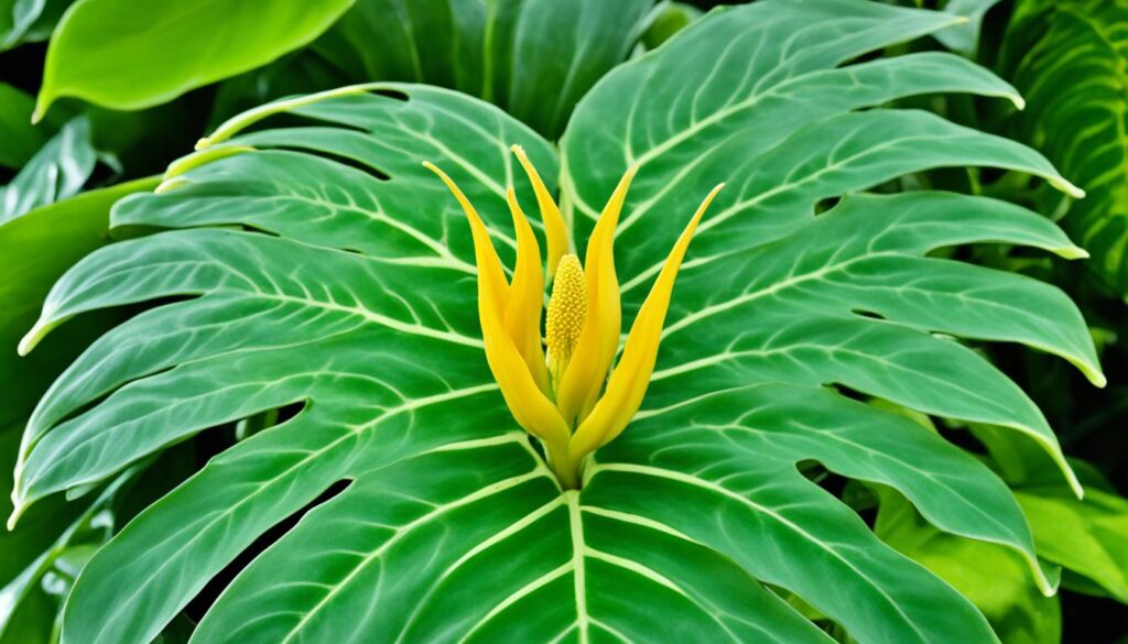 Philodendron billietiae flowering