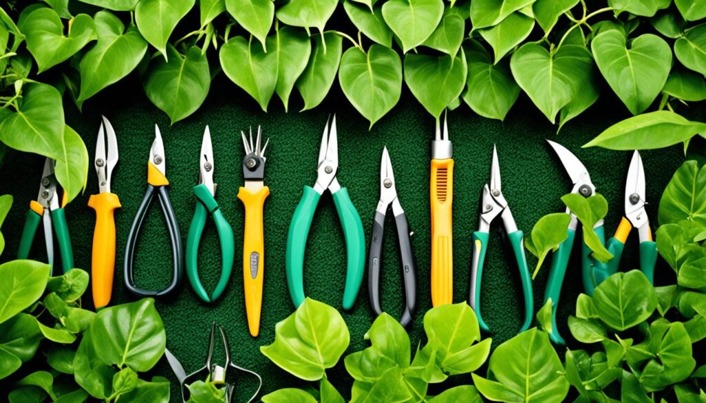 Philodendron pruning tools