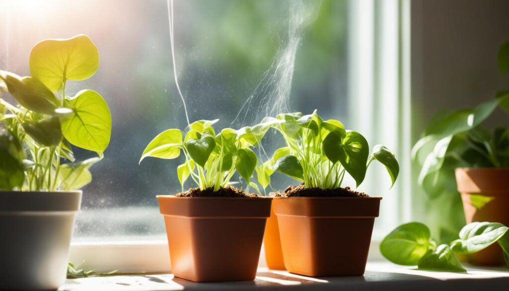 Transplanting pothos cuttings