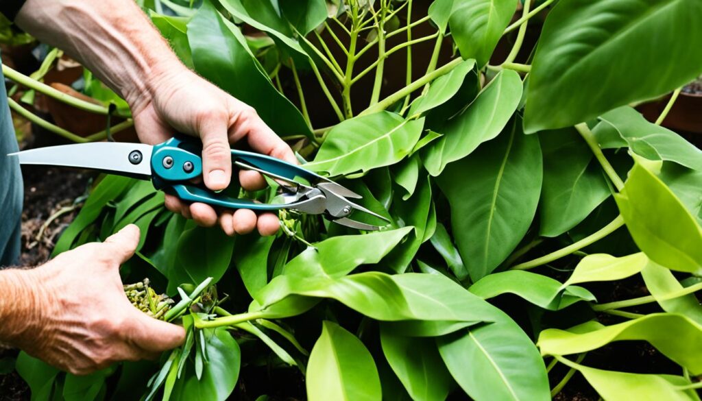 how to prune philodendron