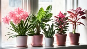 pink houseplants