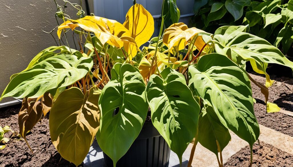 temperature stress philodendron