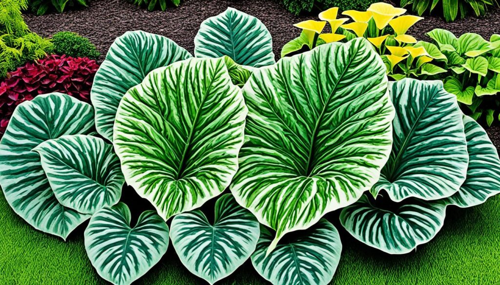 variety of elephant ear plants