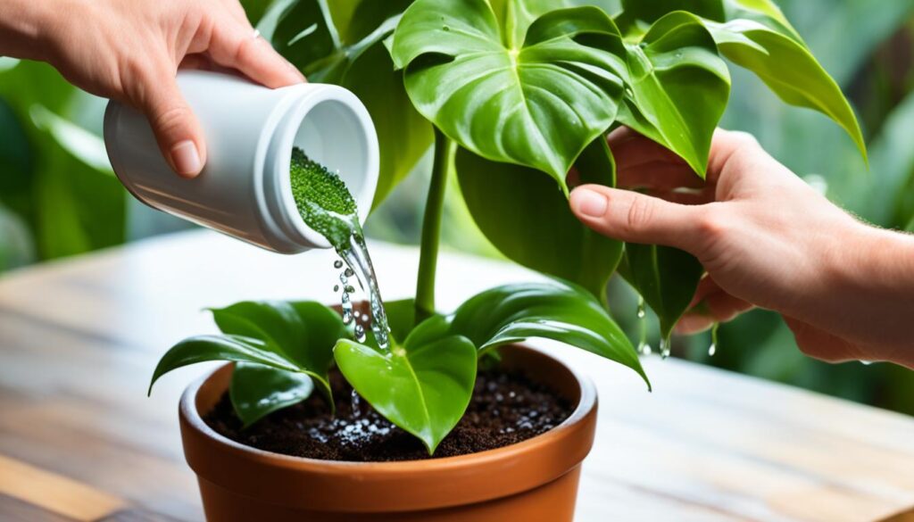 watering philodendrons