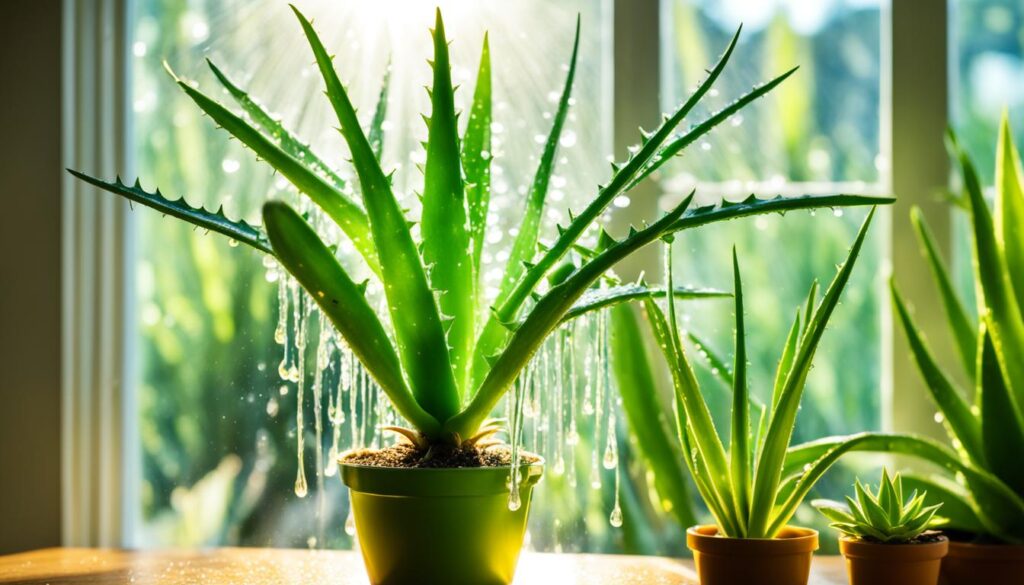 Aloe vera watering