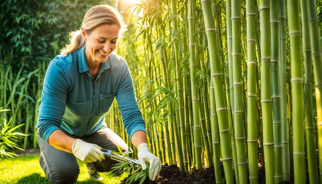 Harvesting bamboo