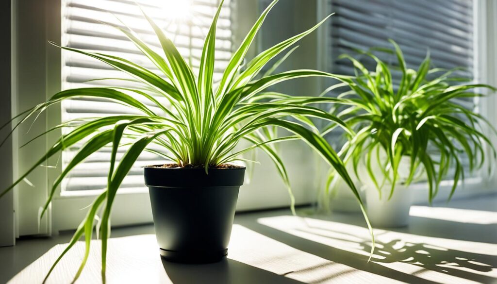 Spider Plant Light Adjustments