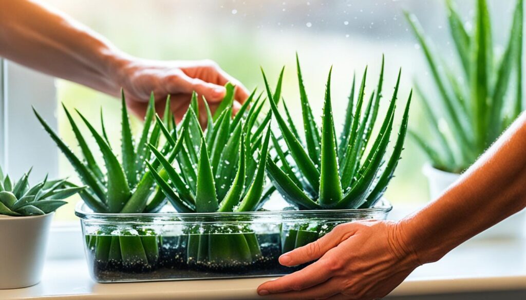 Storing aloe vera leaves