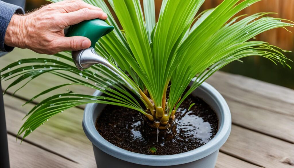 how often to water majesty palm