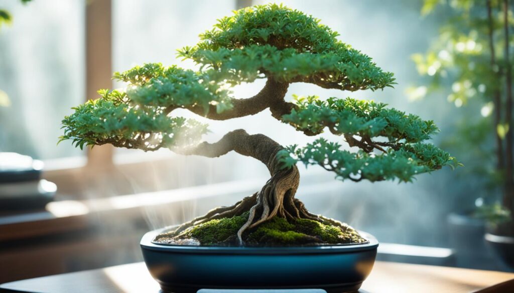 indoor bonsai light and humidity