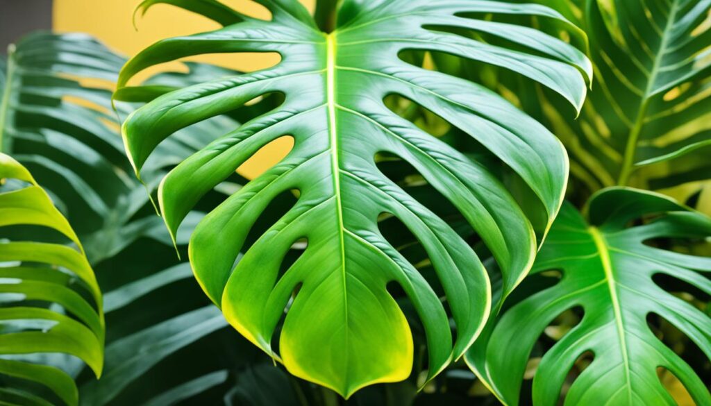 monstera yellow leaves