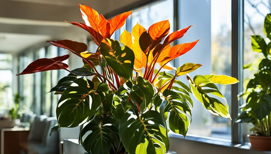 philodendron prince of orange mature lighting