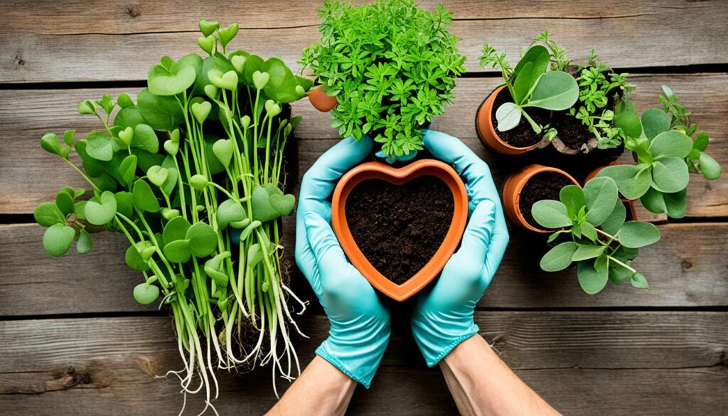 string of hearts repotting