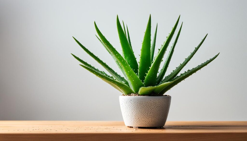 Aloe vera pot and soil