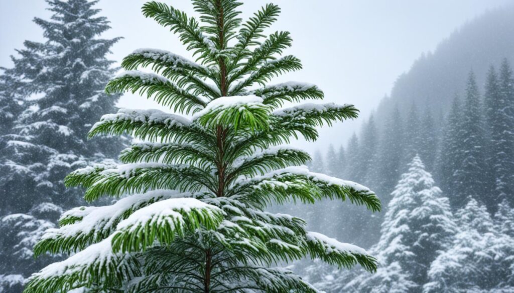 Norfolk Island Pine in Winter