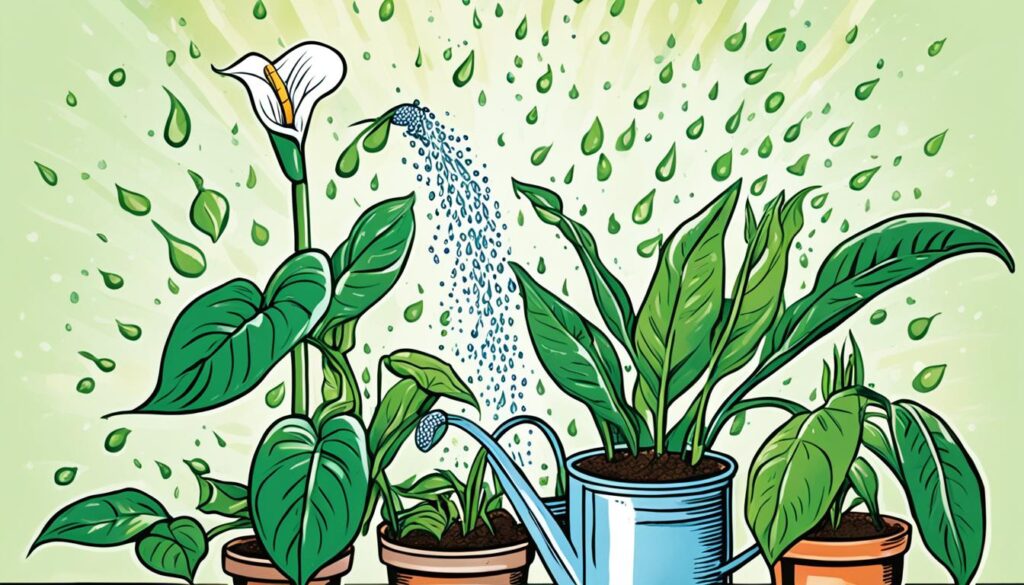 Peace Lily Watering