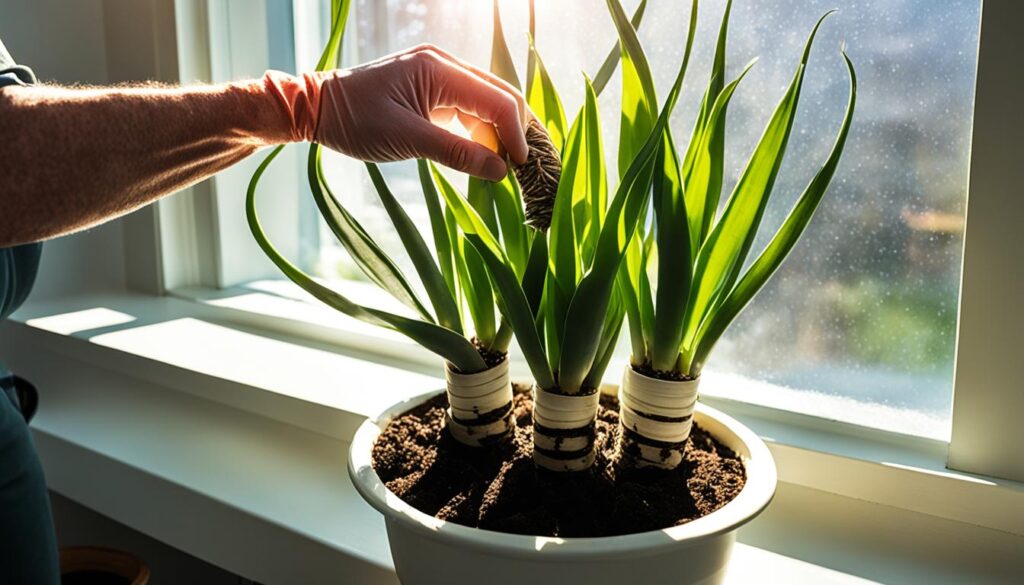 Repotted Snake Plant