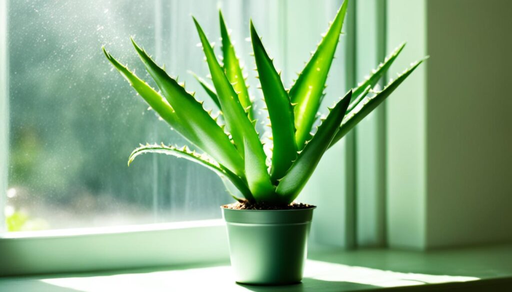 Watering aloe vera indoors