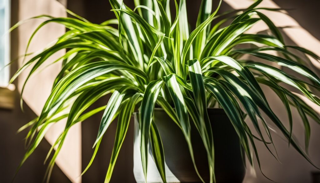 What are the light requirements for a spider plant?