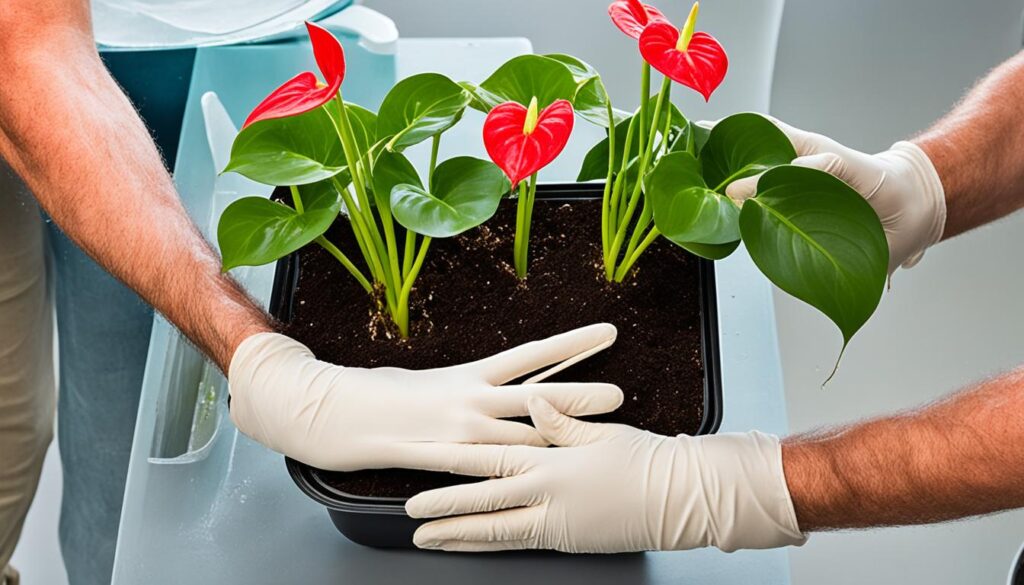 acclimating propagated anthuriums