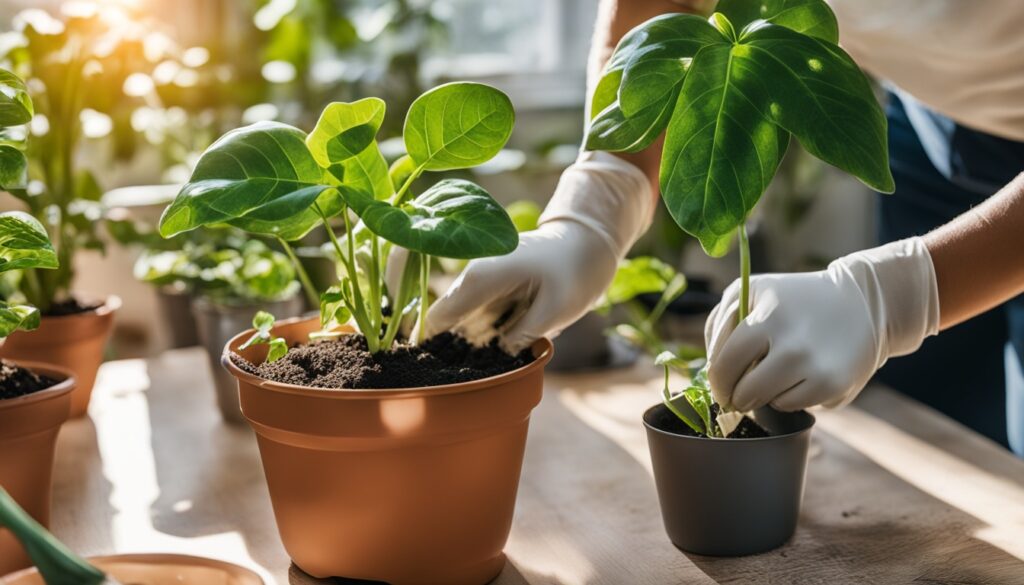 caring for propagated swiss cheese plant