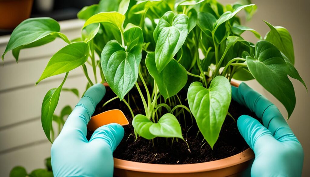 decorative pothos repotting