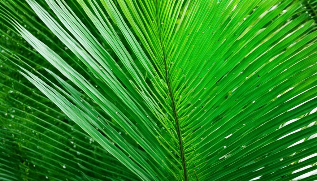 emerald palm leaves