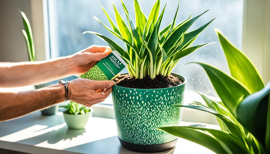 fertilizing snake plant