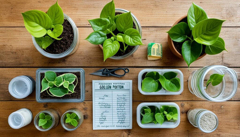 golden pothos propagation supplies