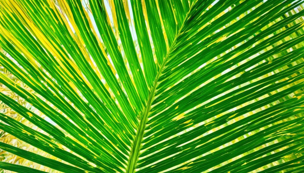 majesty palm leaf discoloration