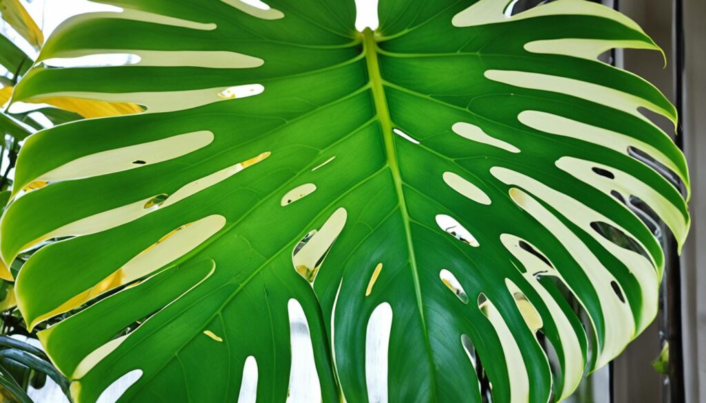 monstera leaf discoloration