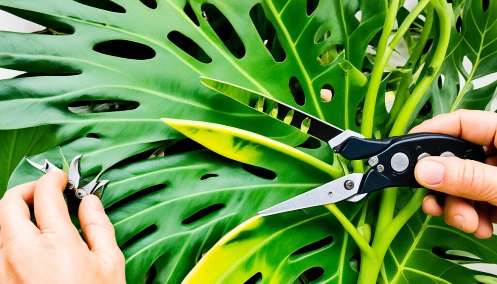 monstera pruning