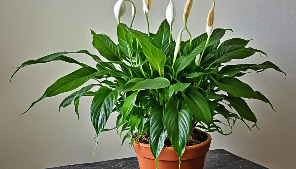 peace lily root bound