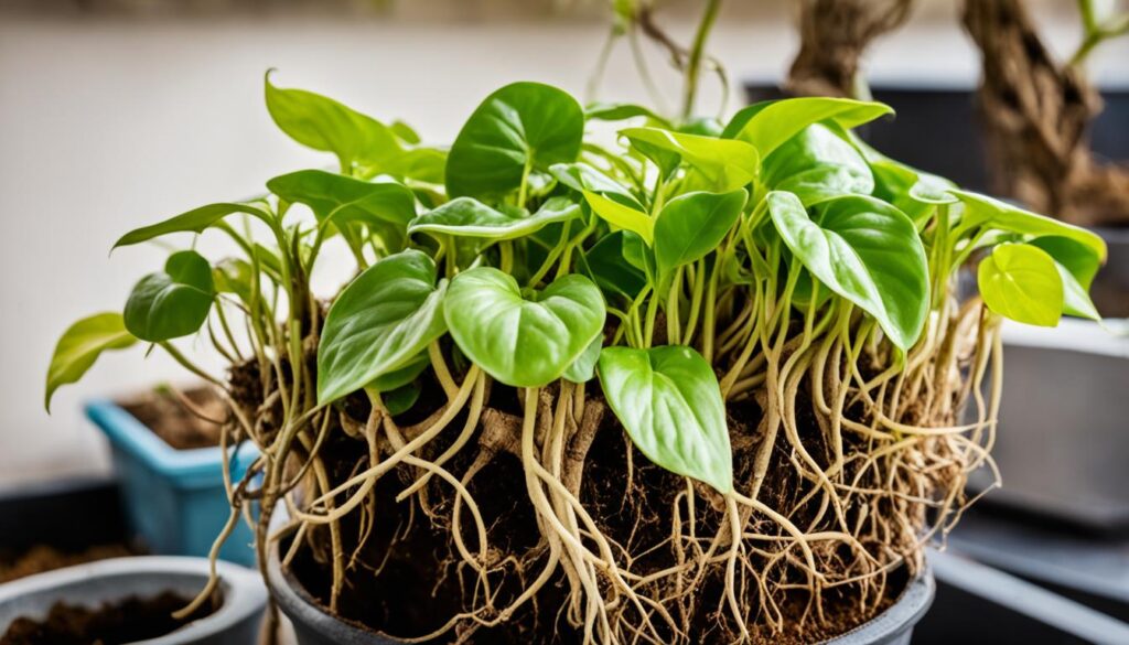 root rot in repotted pothos