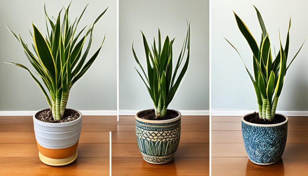 snake plant pot size