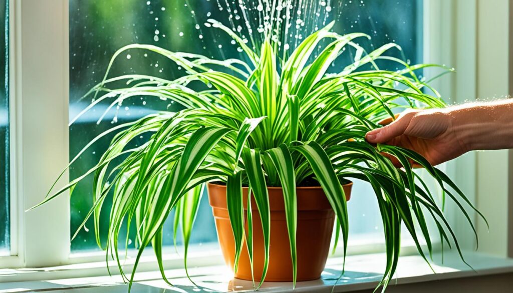 spider plant watering