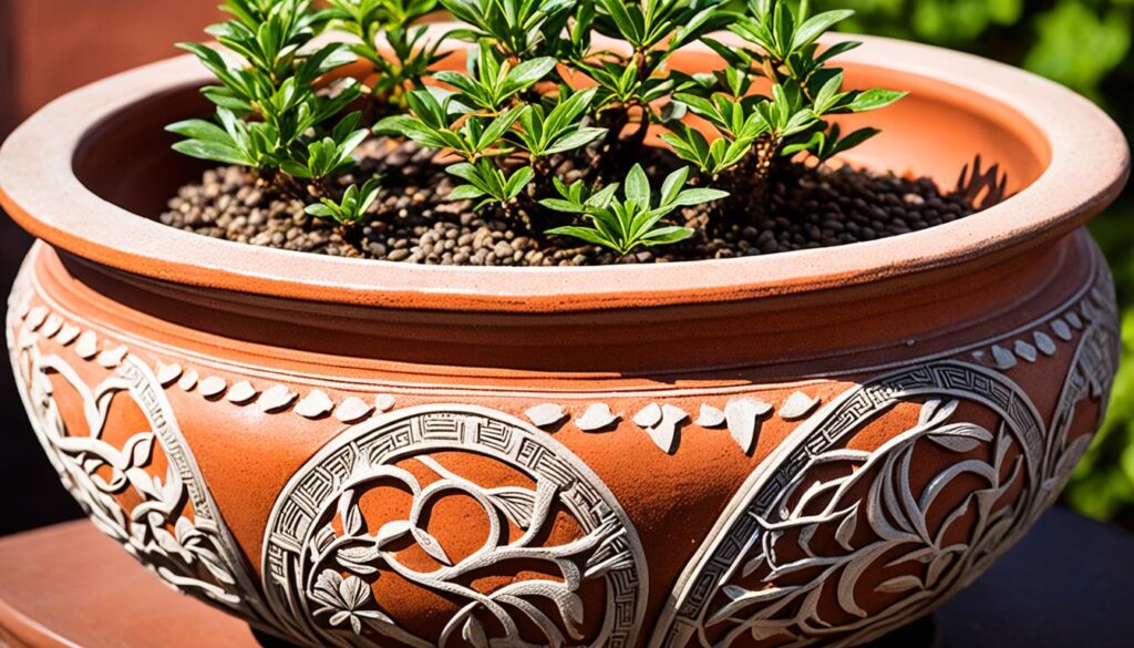 terra cotta bonsai pots