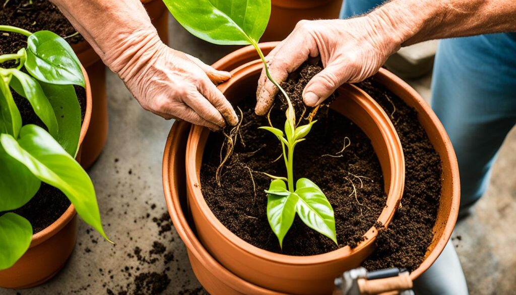 transplanting pothos cuttings