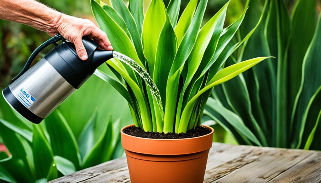 watering snake plants