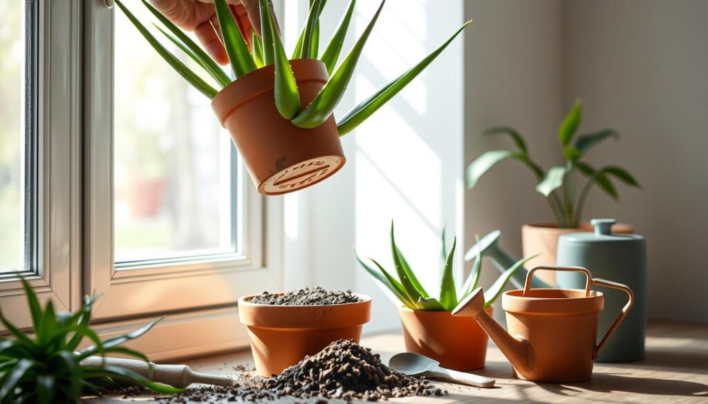 Repotting Aloe Vera