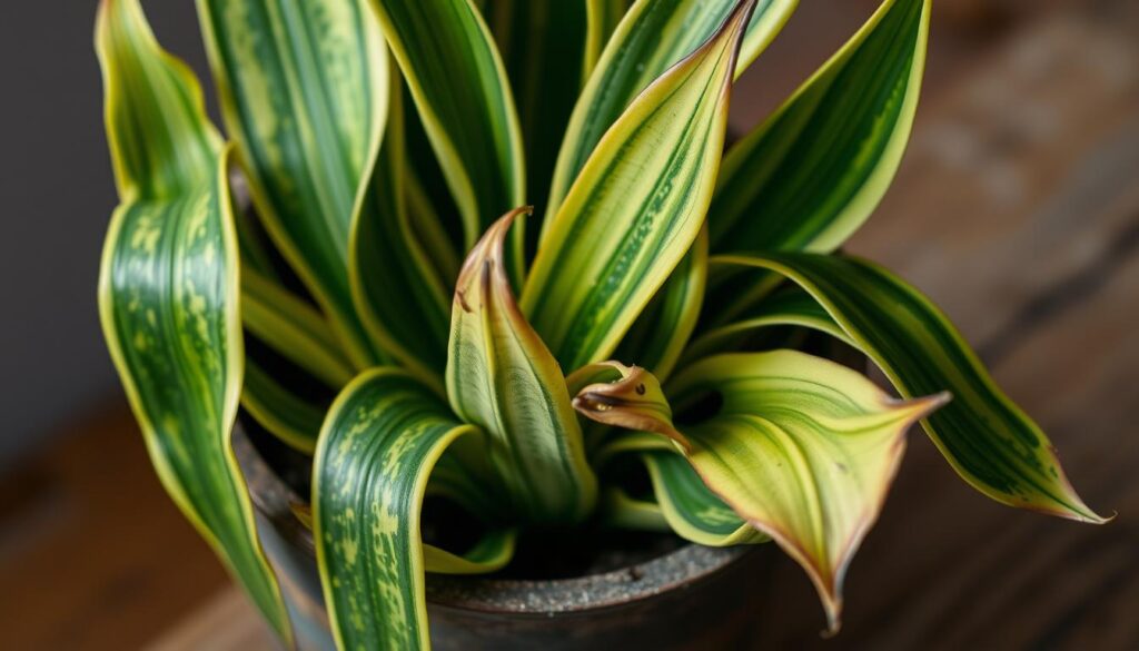 Struggling snake plant