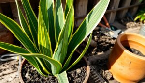 repotting a snake plant