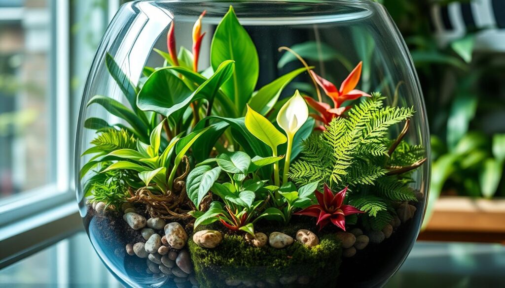 Air-purifying terrarium plants