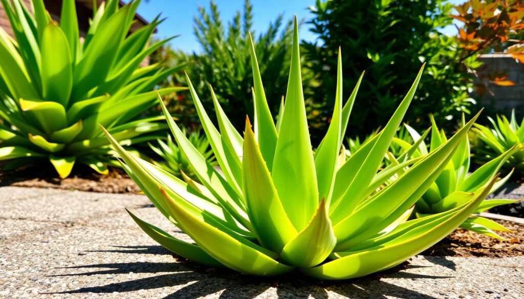 Aloe plant in sunlight