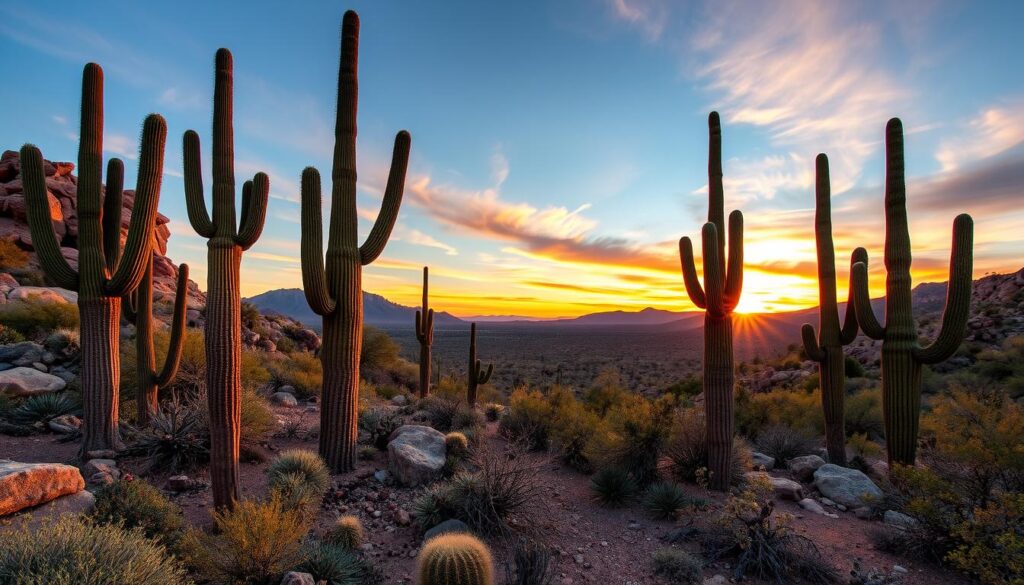 Cactus trees in the Desert Southwest