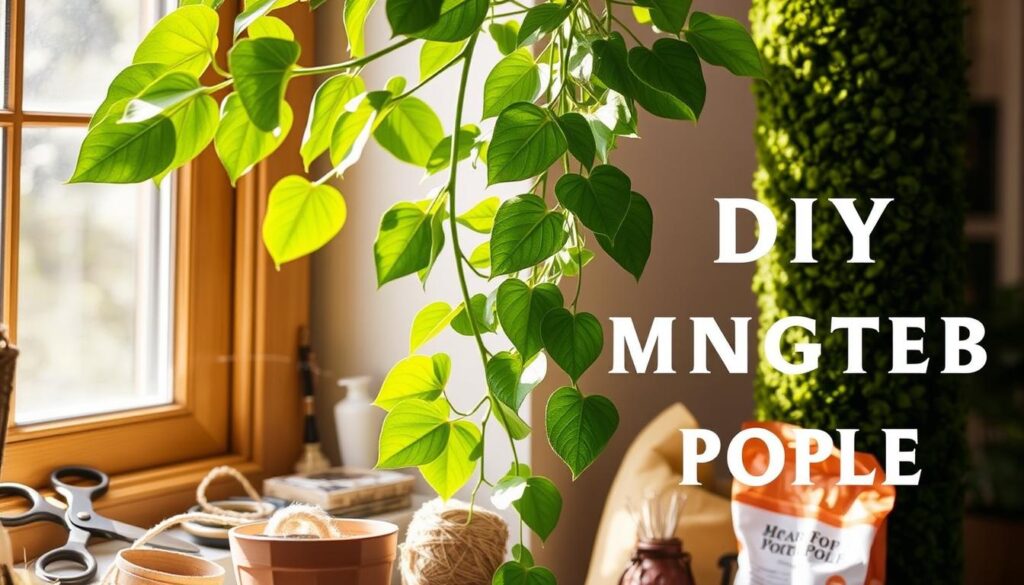 DIY monstera moss pole