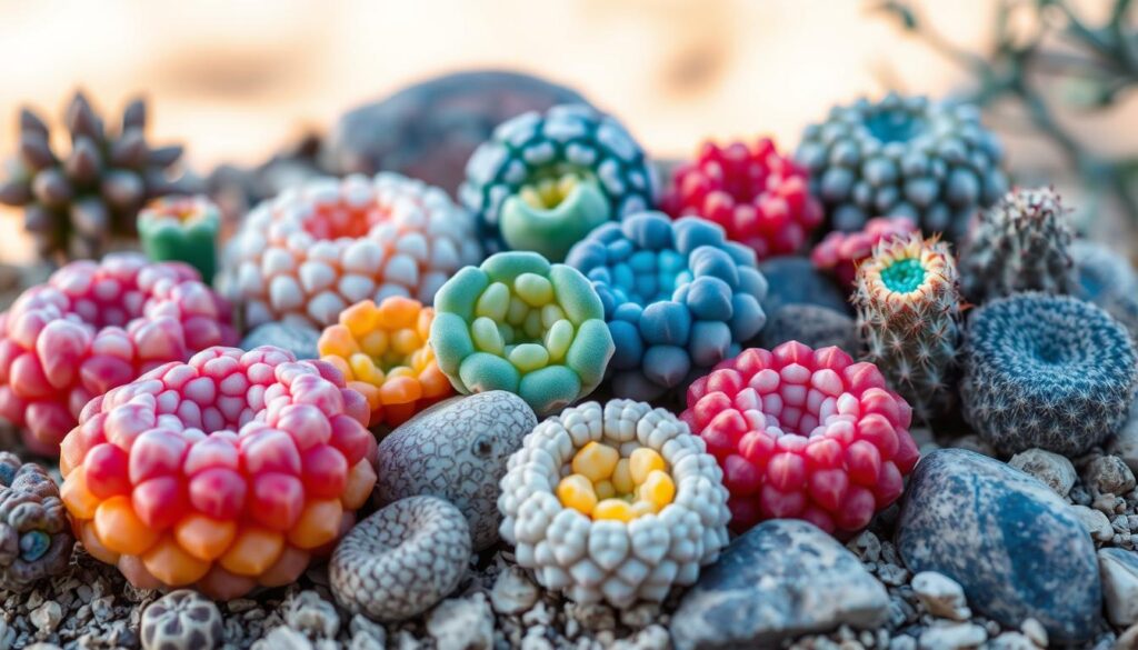 Lithops color and pattern diversity