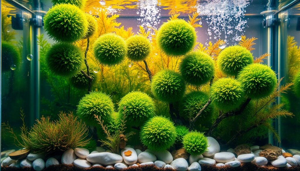 Marimo moss ball aquarium